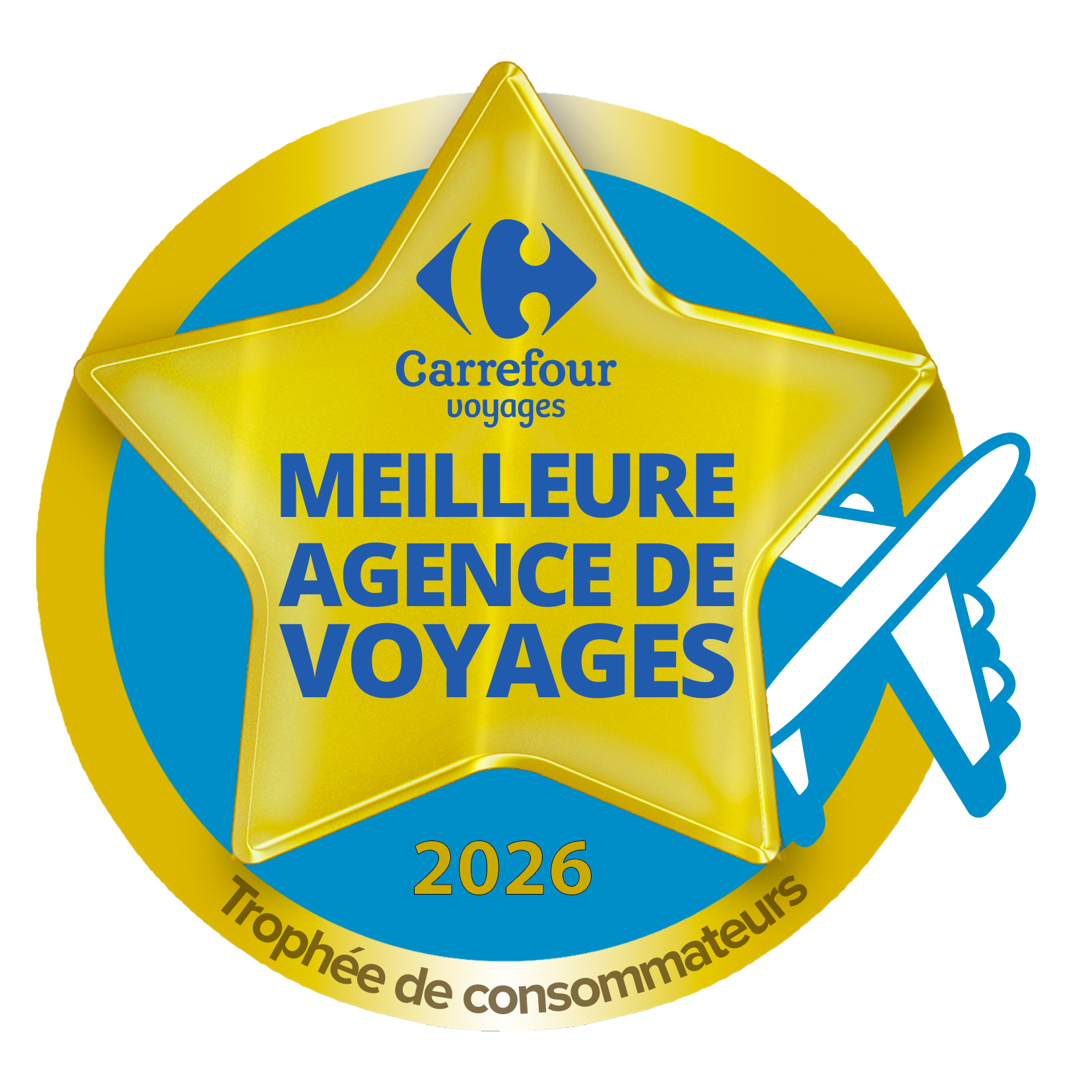 Badge Lauréat Carrefour Voyages
