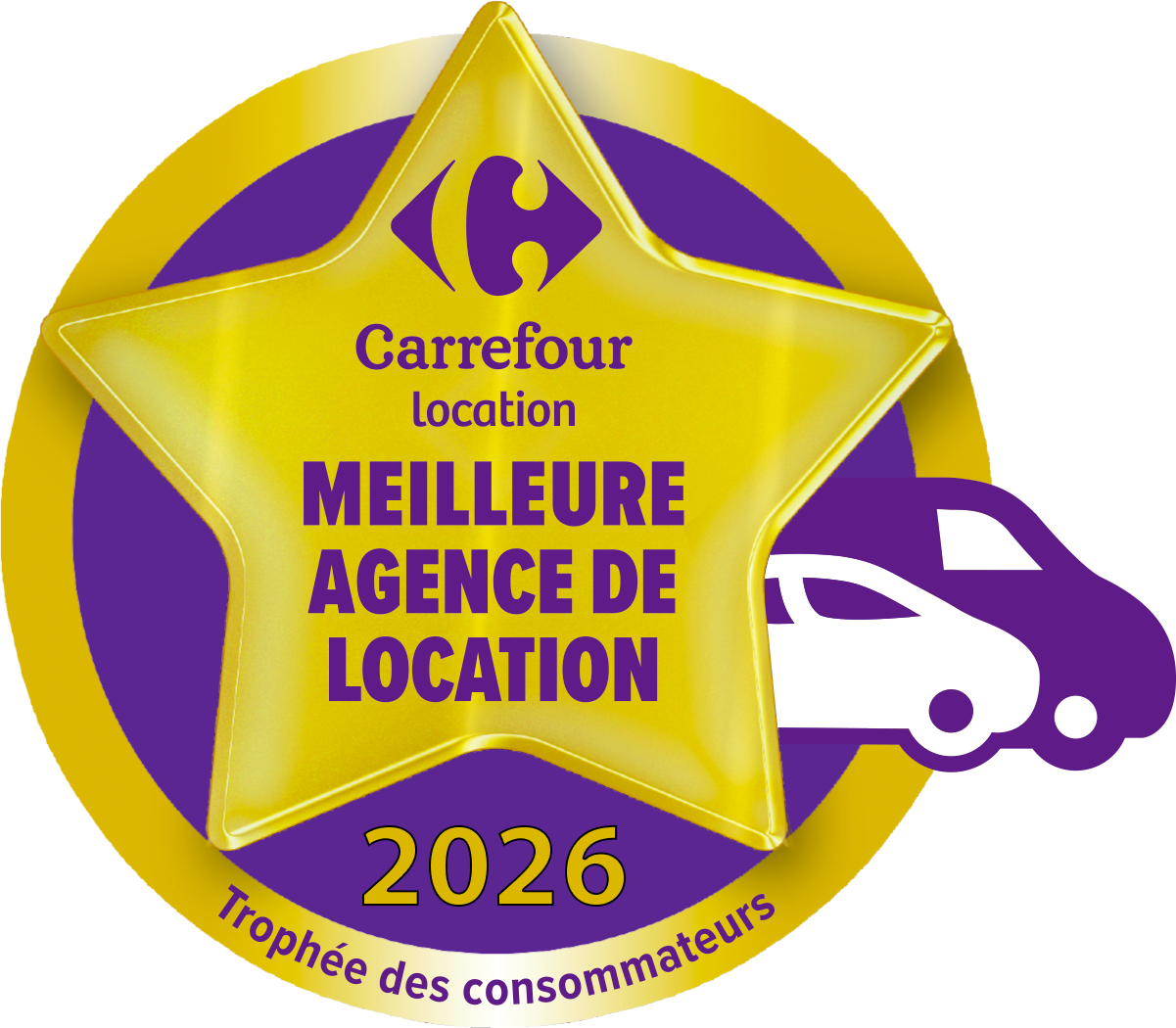 Badge Lauréat Carrefour Location de Véhicules